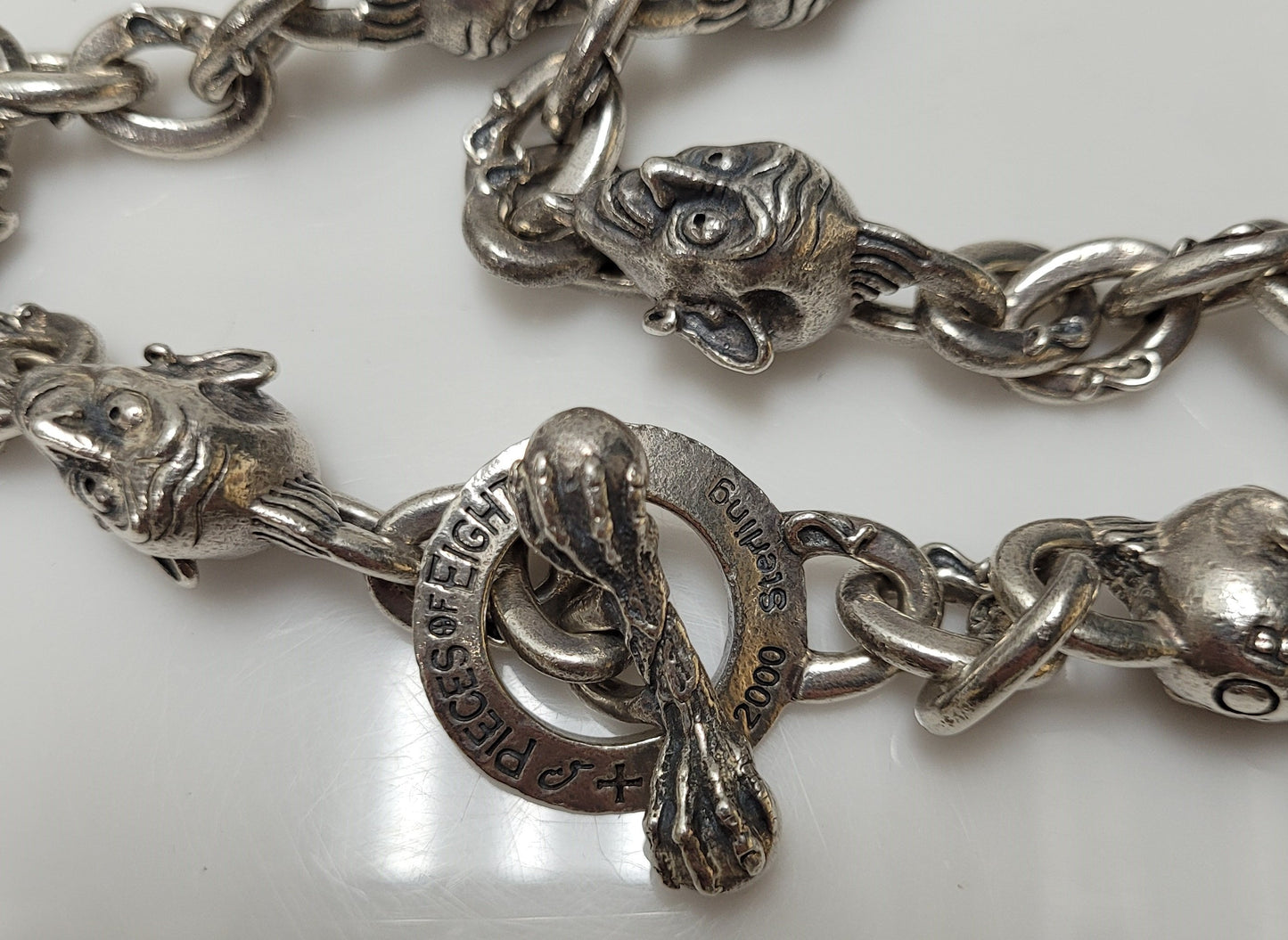 Designer $10,000 Sterling Sounds of Beauty Pieces of Eight Toggle Necklace