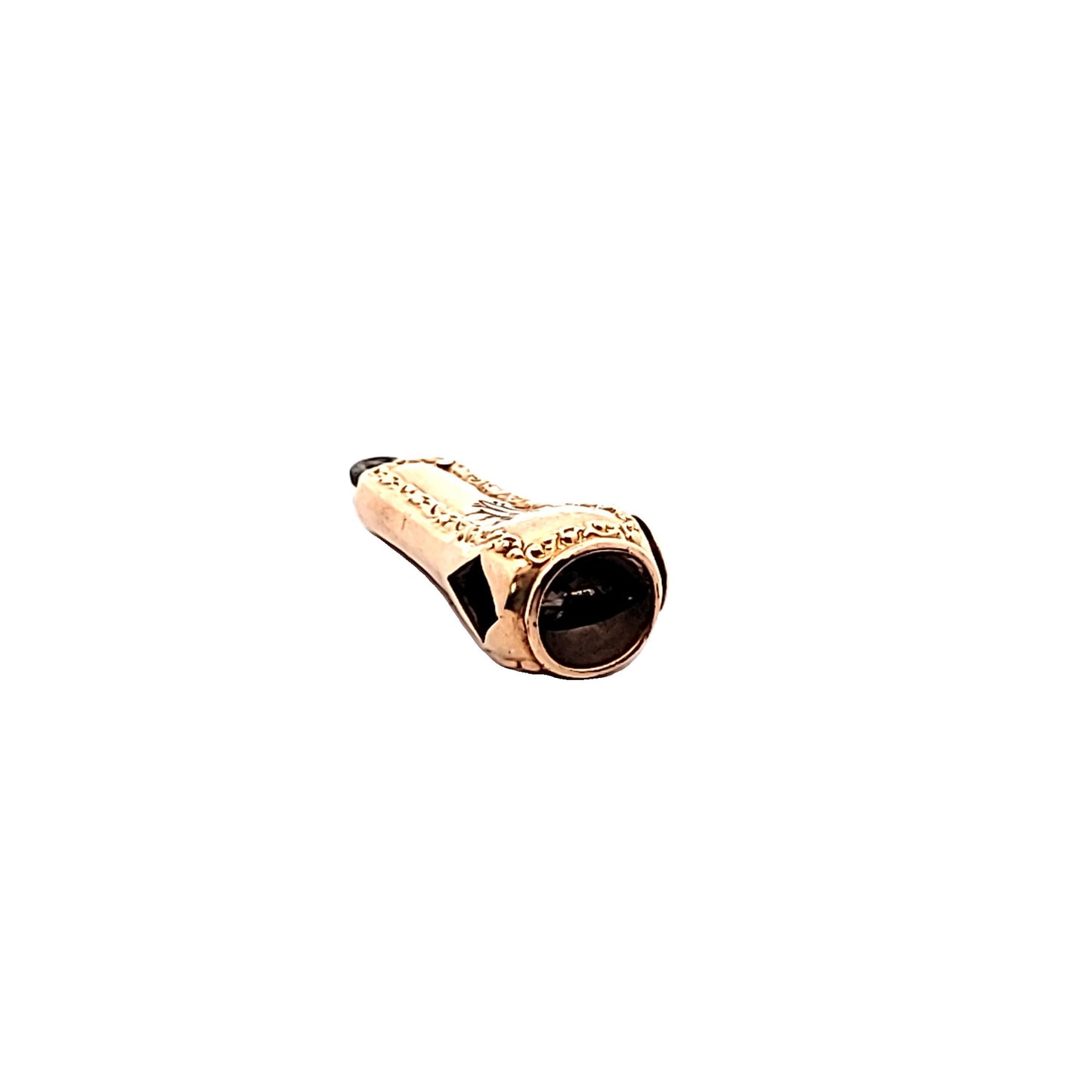 10K Yellow Gold & Steel Monogramed Cigar Cutter Watch Fob