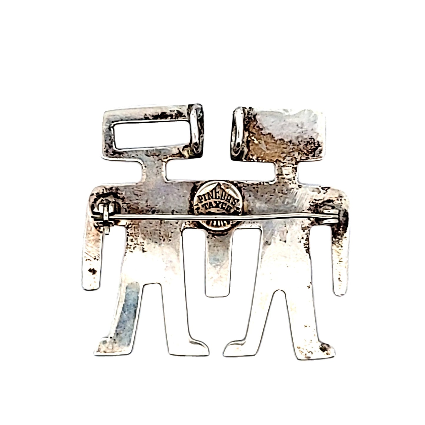 Pineda Taxco TP-17 Sterling Silver Twins Pendant Brooch