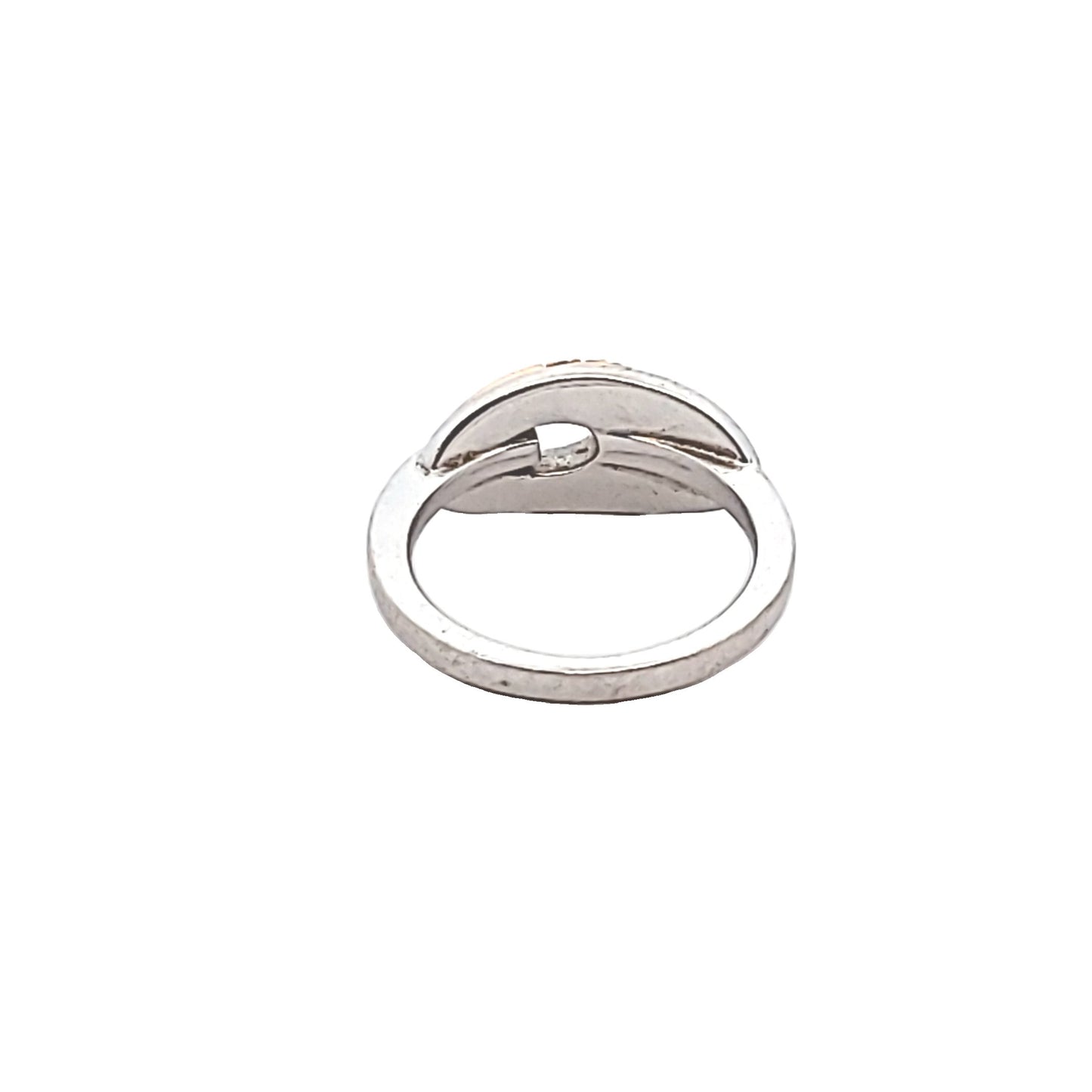 Franz Breuning 14K Two Tone Gold Diamond Elipse Ring