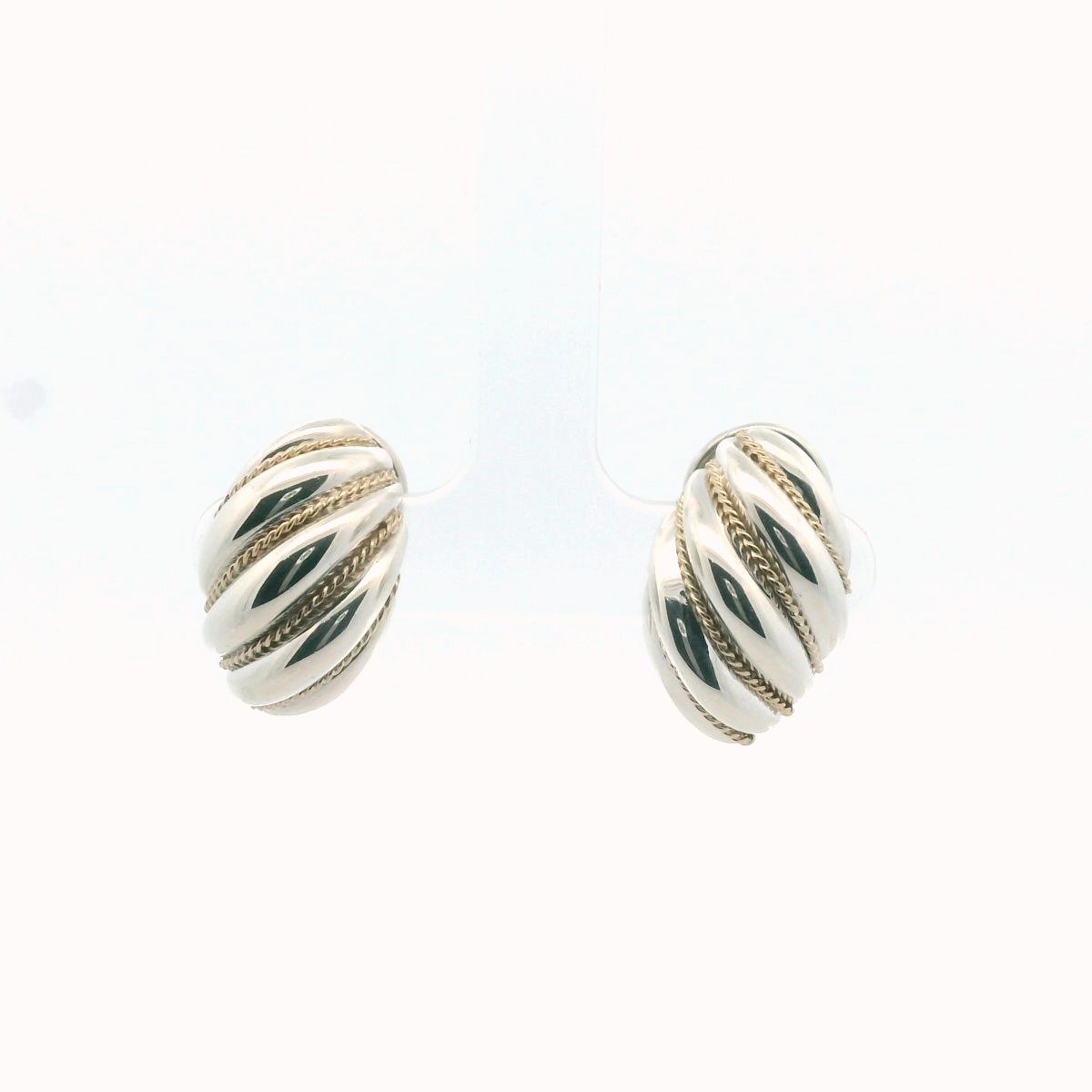 Sterling Silver & 14K Yellow Gold Non-Pierced Earrings