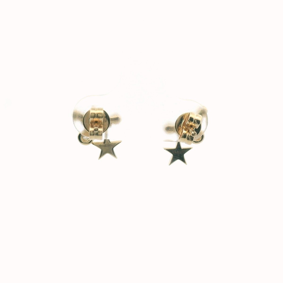 Kury Collection 14K Yellow Gold Diamond Star Pearl Earrings