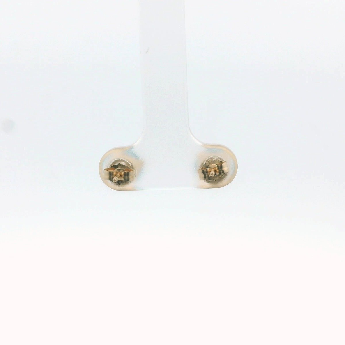 14K Yellow Gold Blue Topaz Stud Earrings