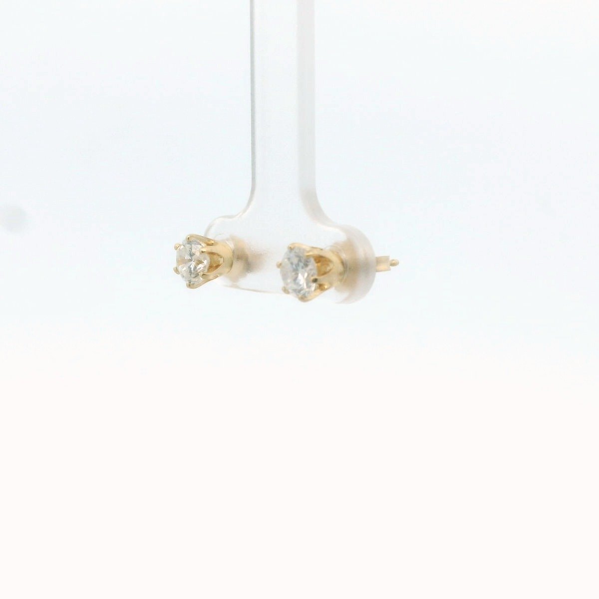 14K Yellow Gold Natural Diamond Stud Earrings