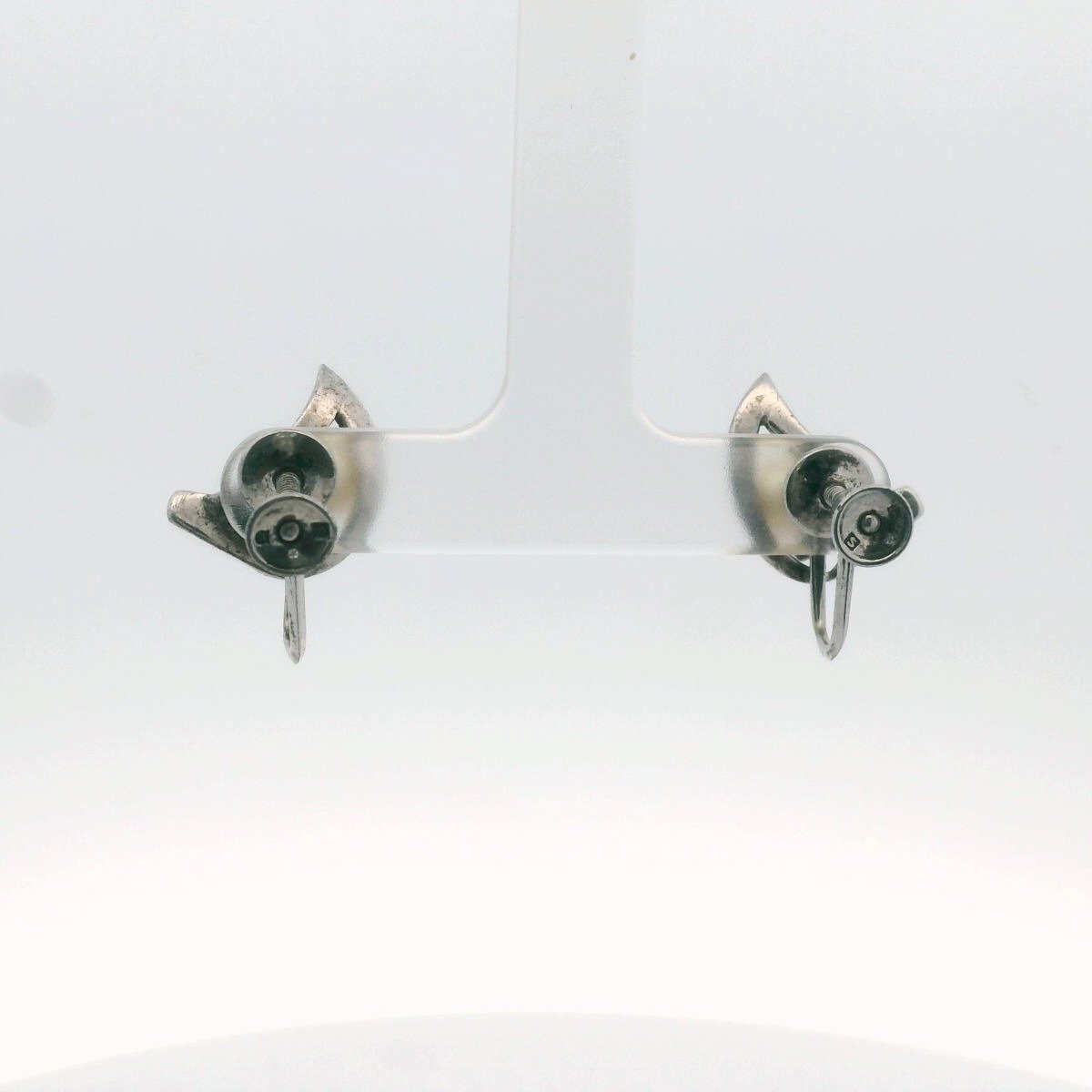 Vintage Mikimoto Sterling Silver Cultured Pearl Non-Pierced Earrings