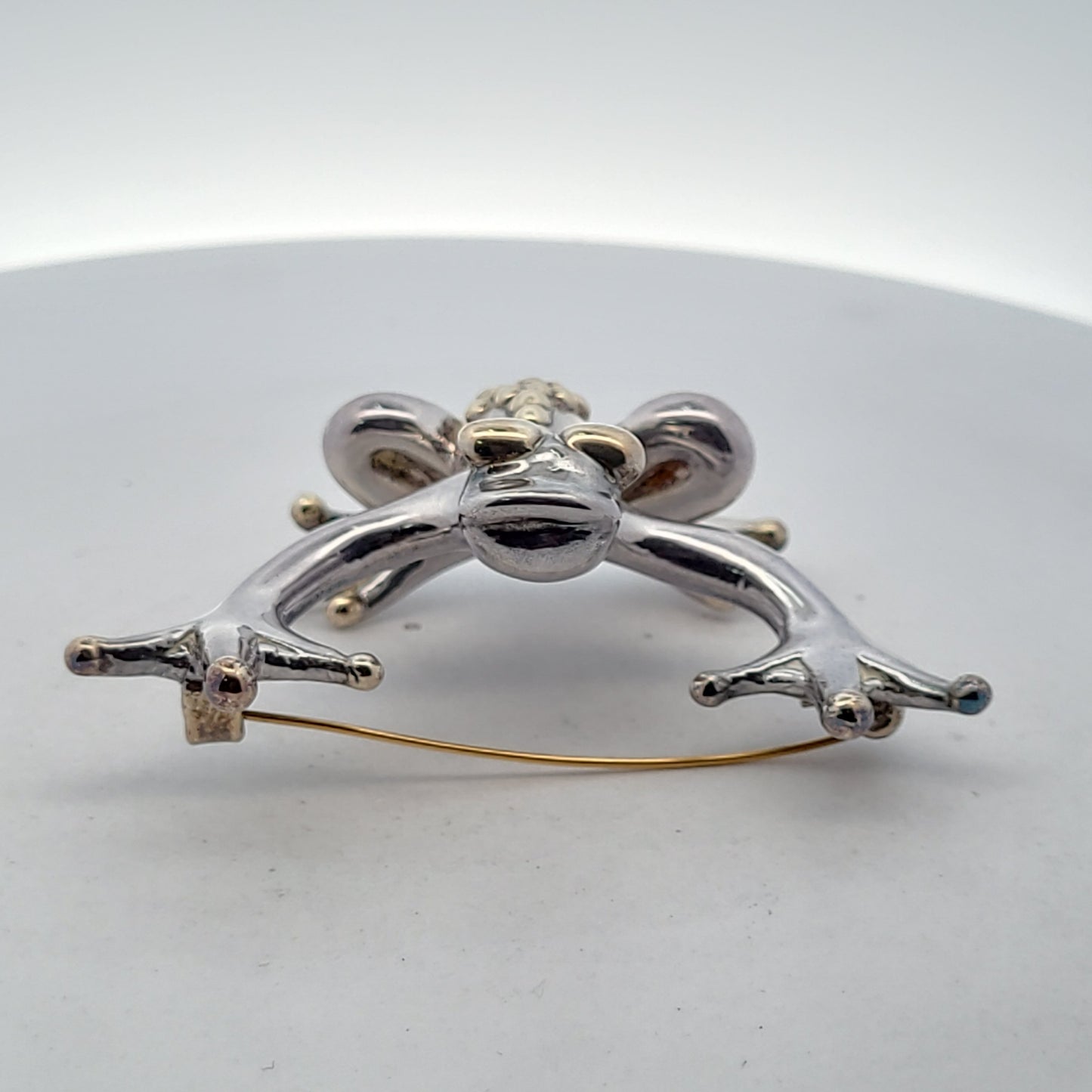 Electro Formed Sterling Silver & Gold Plated Frog Brooch
