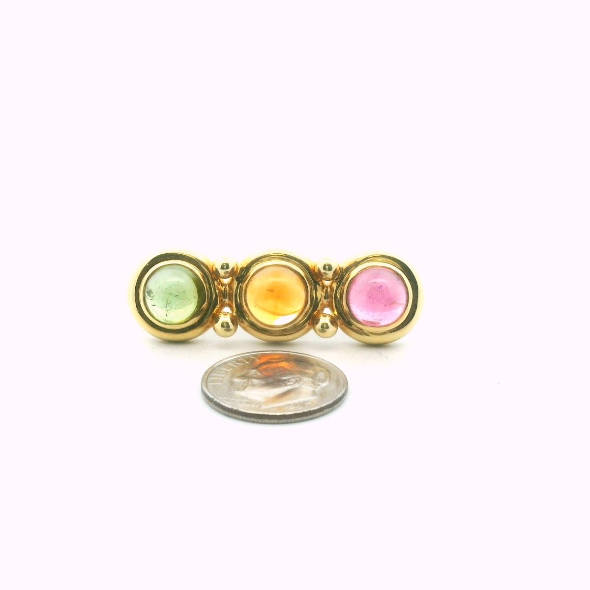 Tiffany & Co. Paloma Picasso 18K Yellow Gold Multi-Stone Brooch