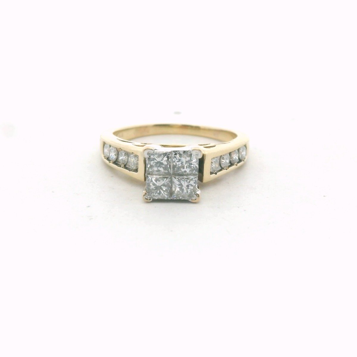 14K Two Tone Gold Diamond Engagement Ring