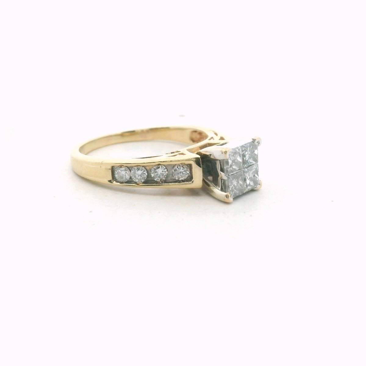 14K Two Tone Gold Diamond Engagement Ring
