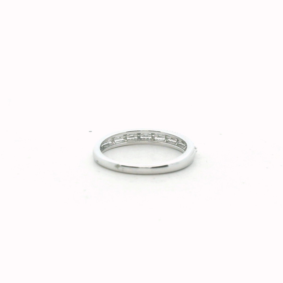 14K White Gold Diamond Half Band