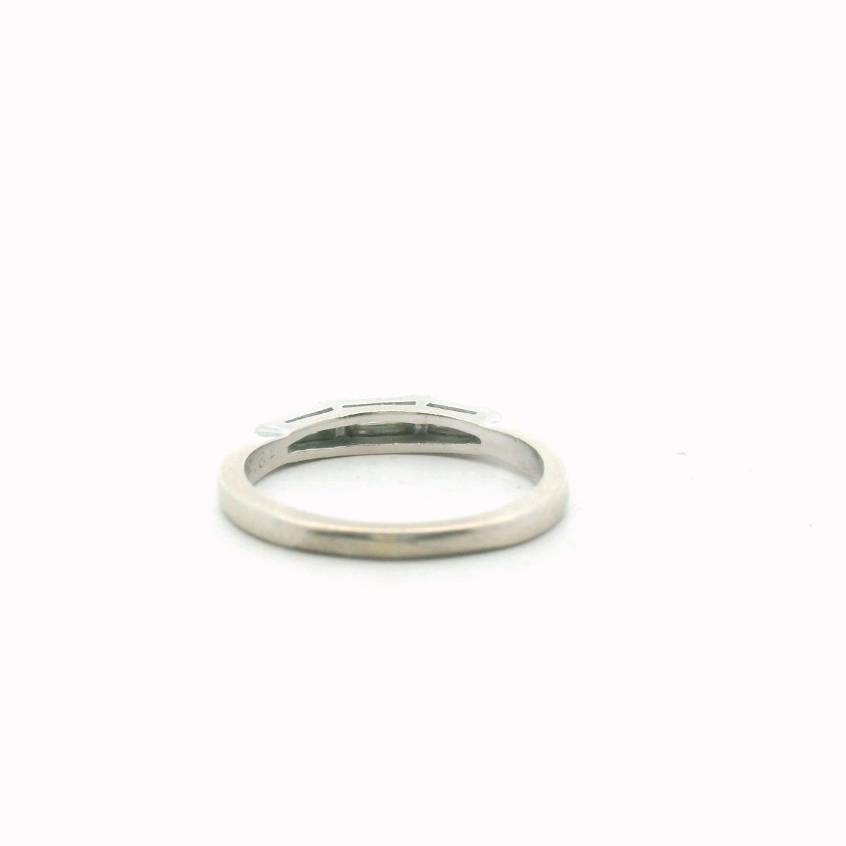 Vintage 14K White Gold Stackable Diamond Band