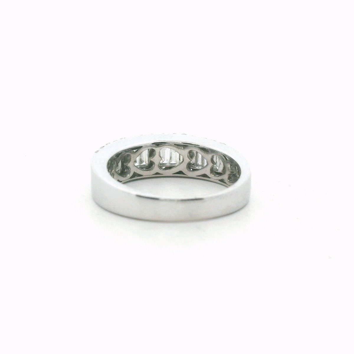 14K White Gold Diamond Band
