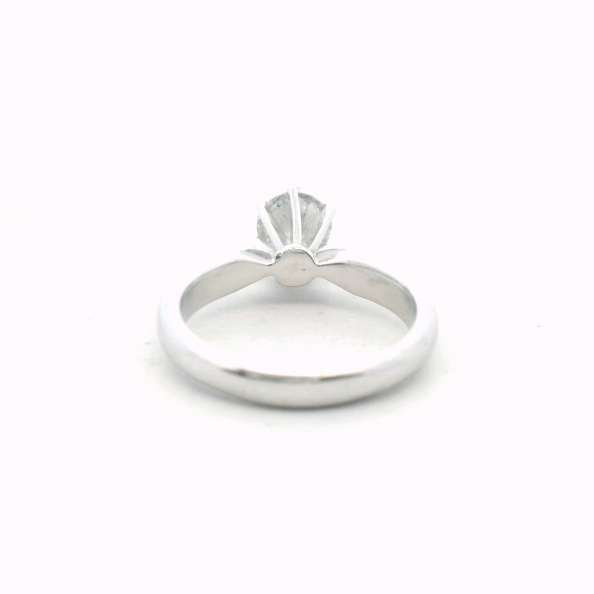 14K White Gold 6-Prong 0.98ct Diamond Engagement Ring