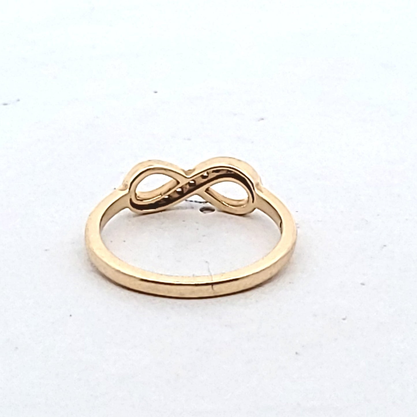 14K Yellow Gold Diamond Infinity Ring
