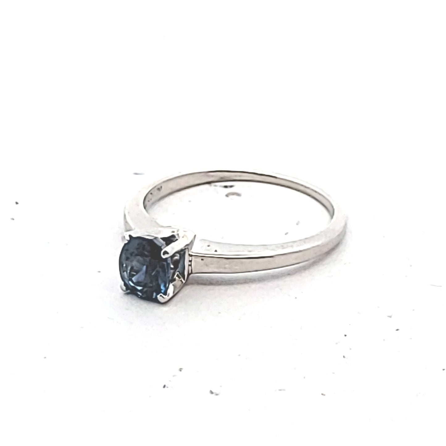 Palladium 1.04ct Natural Blue Spinel Solitaire Engagement Ring