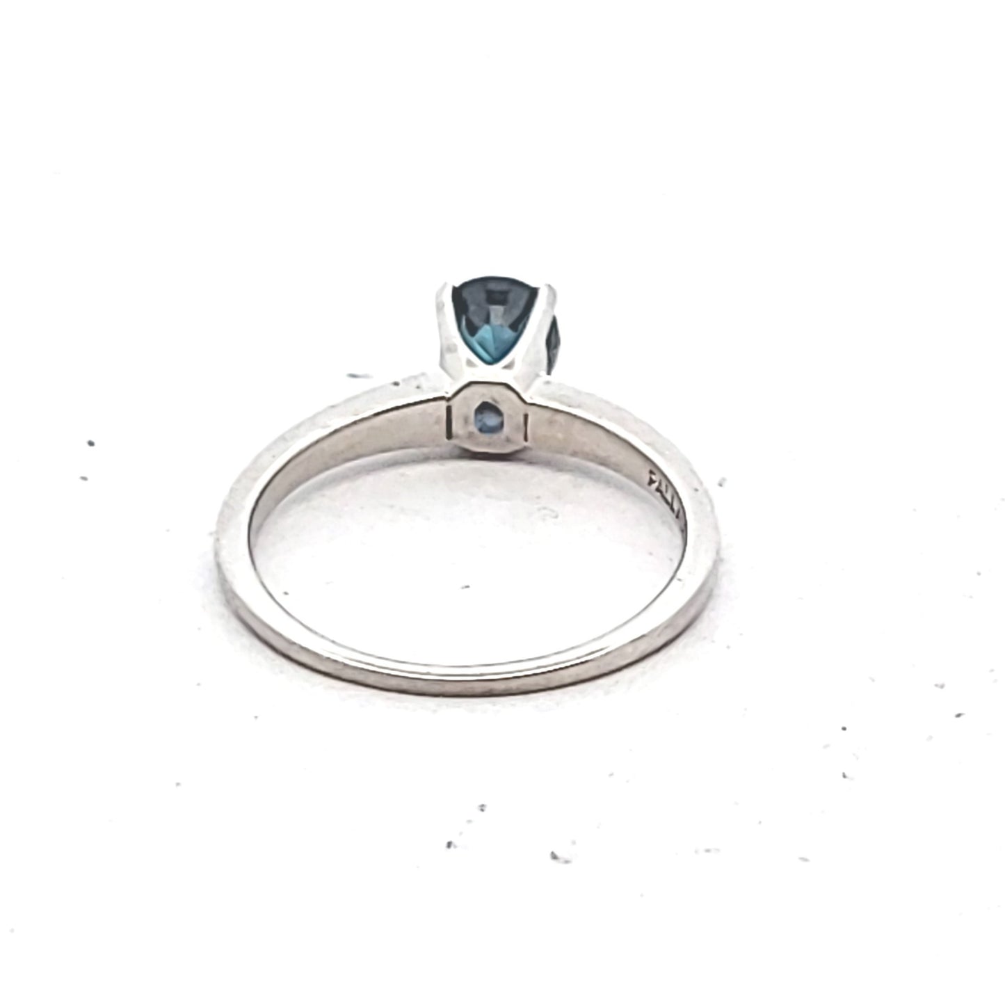 Palladium 1.04ct Natural Blue Spinel Solitaire Engagement Ring