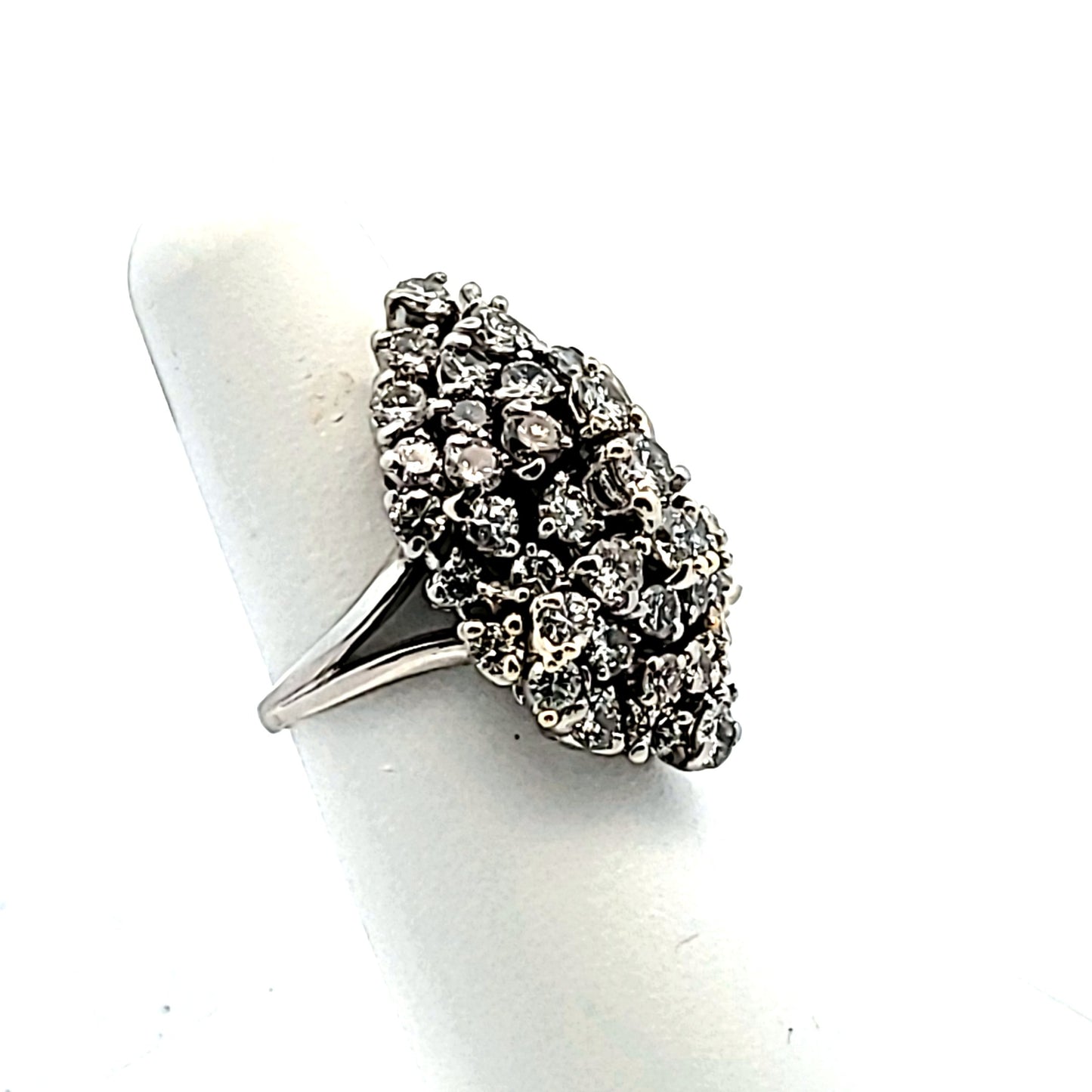 Platinum Natural Diamond Cocktail Ring