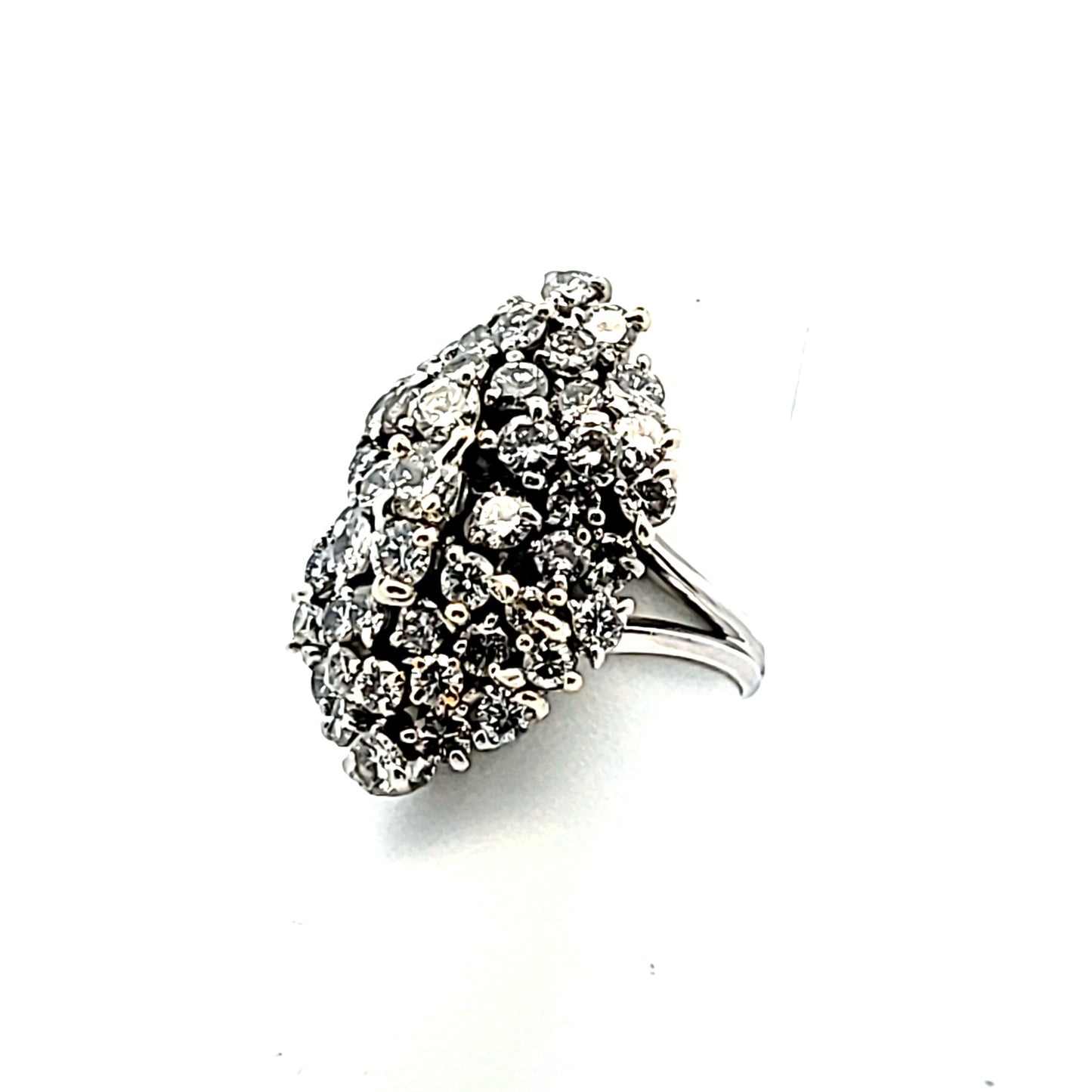Platinum Natural Diamond Cocktail Ring