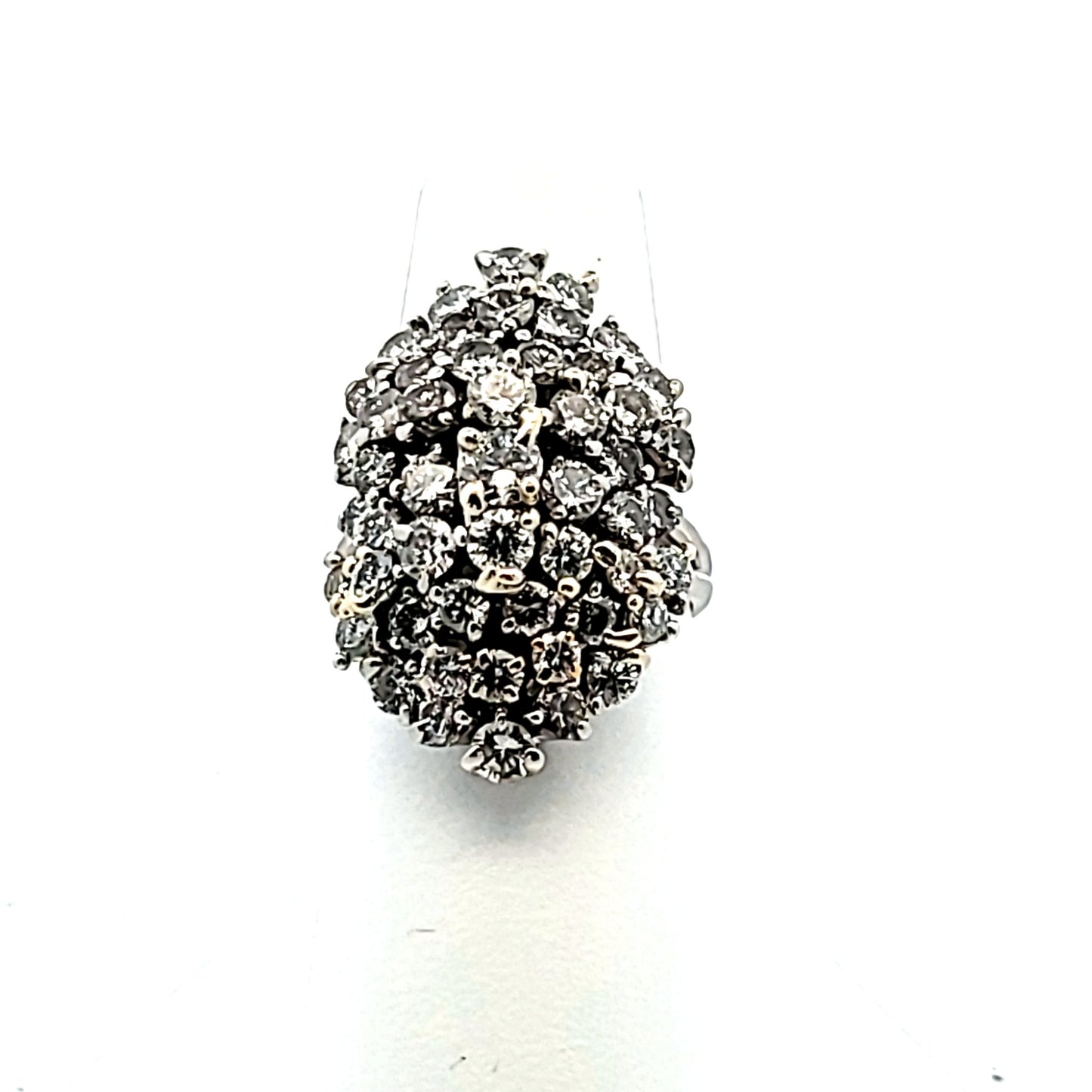 Platinum Natural Diamond Cocktail Ring