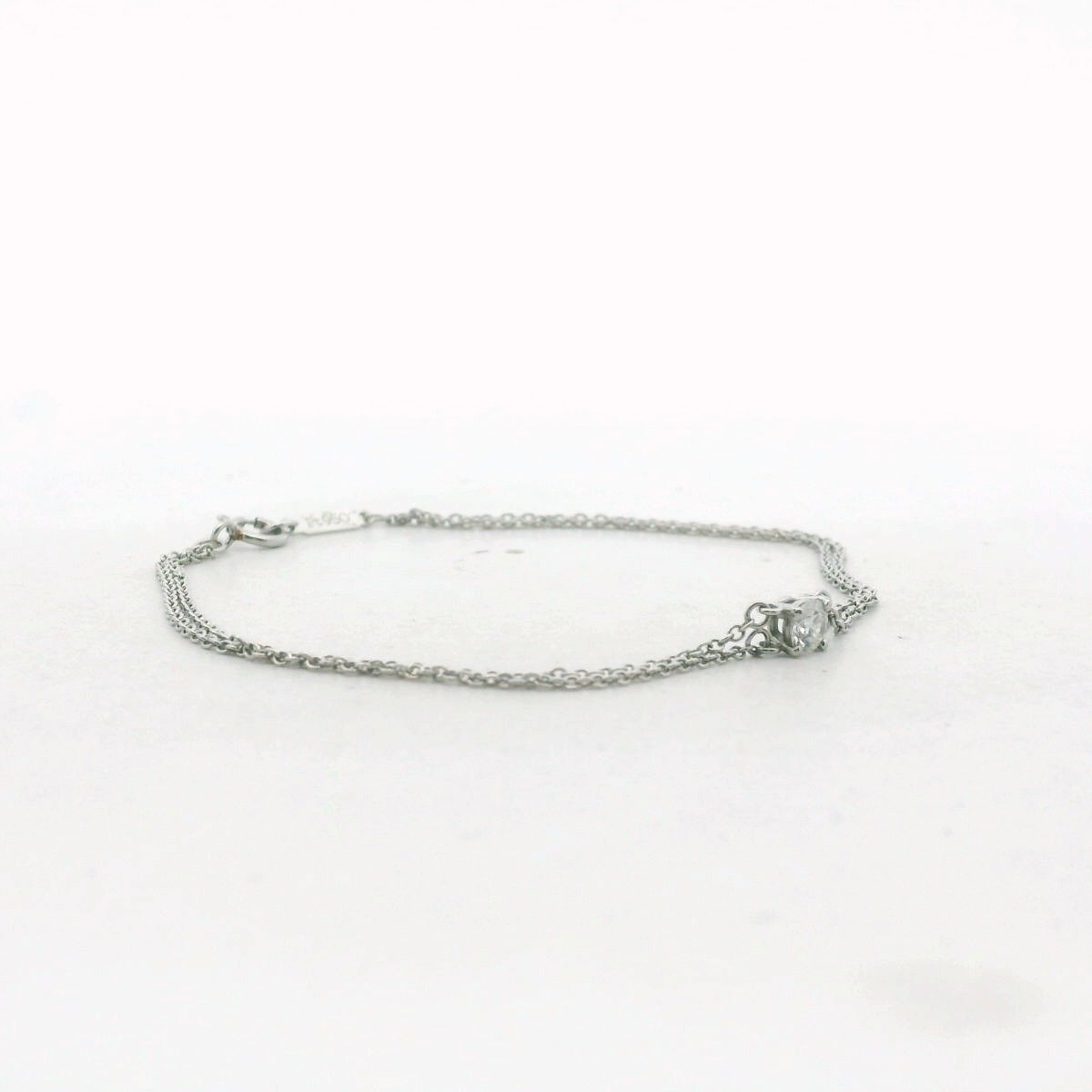 Tiffany & Co. Platinum Diamond Double Chain Bracelet