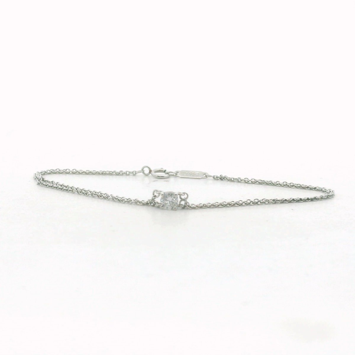 Tiffany & Co. Platinum Diamond Double Chain Bracelet