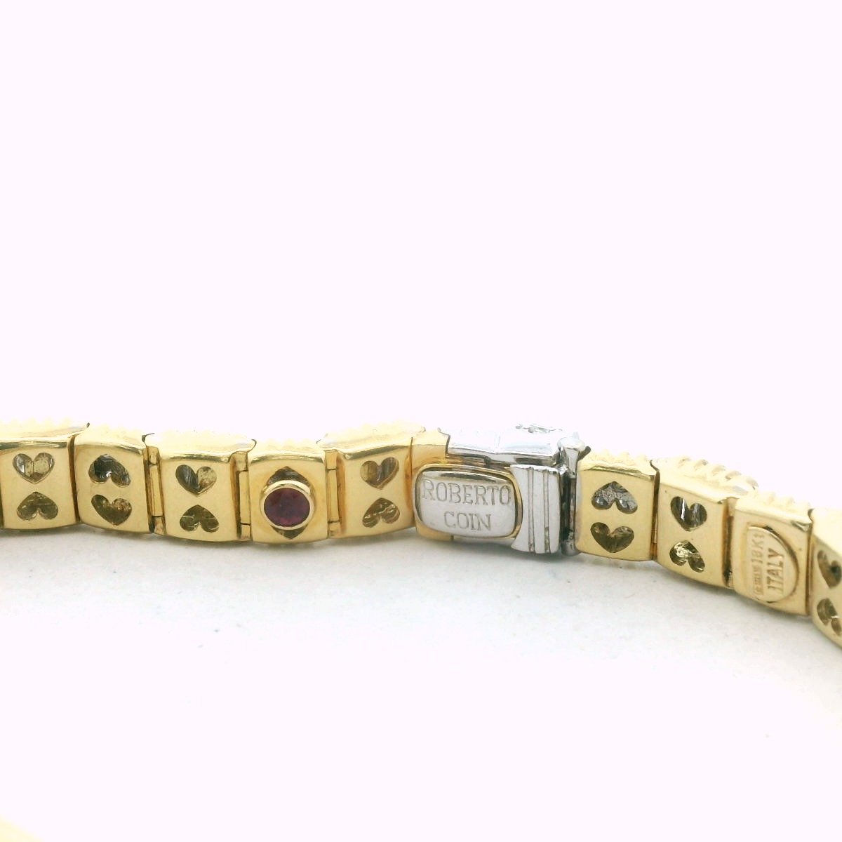 Roberto Coin 18K Two Tone Gold Pave Set Diamond Bracelet