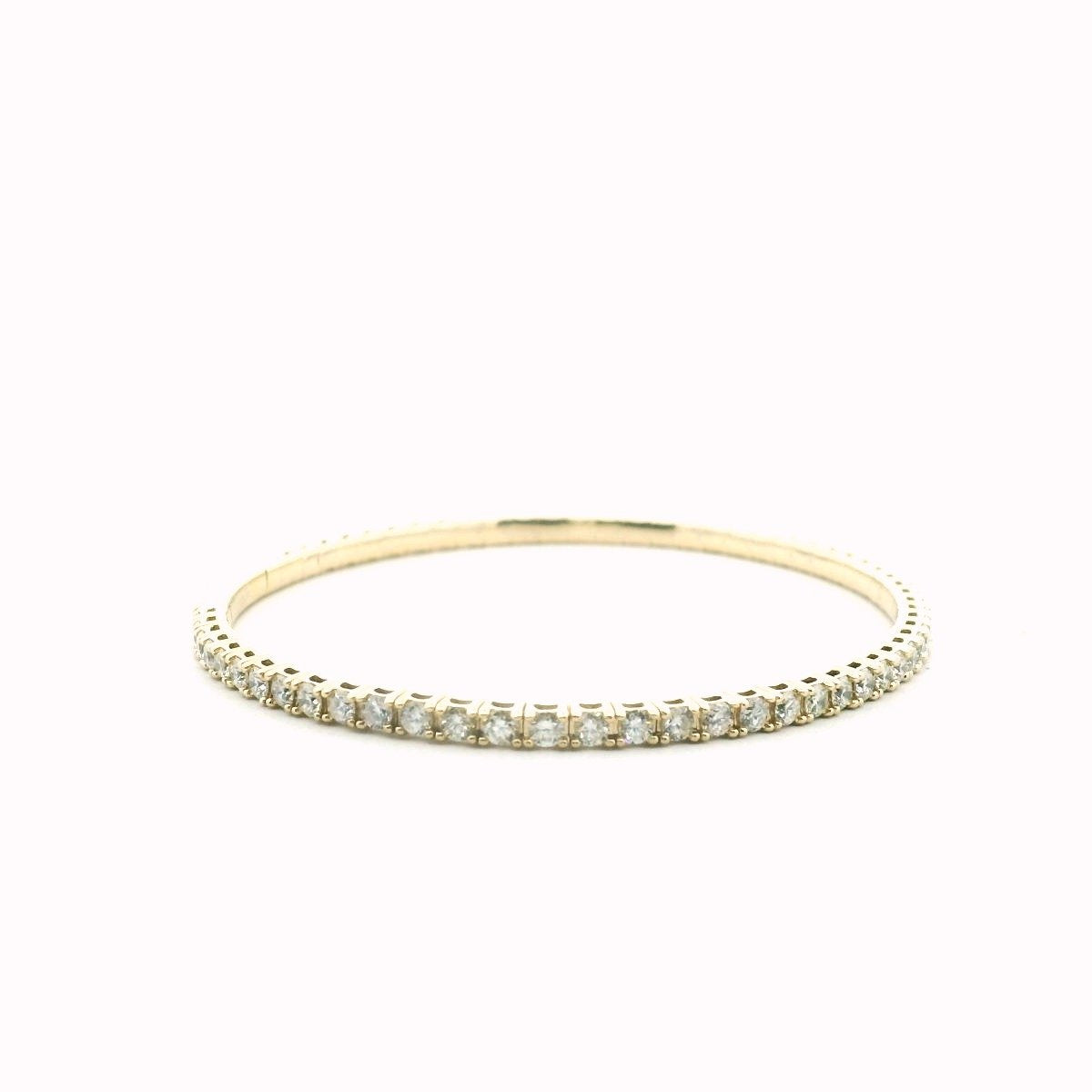 14K Yellow Gold Diamond Flexible Bracelet