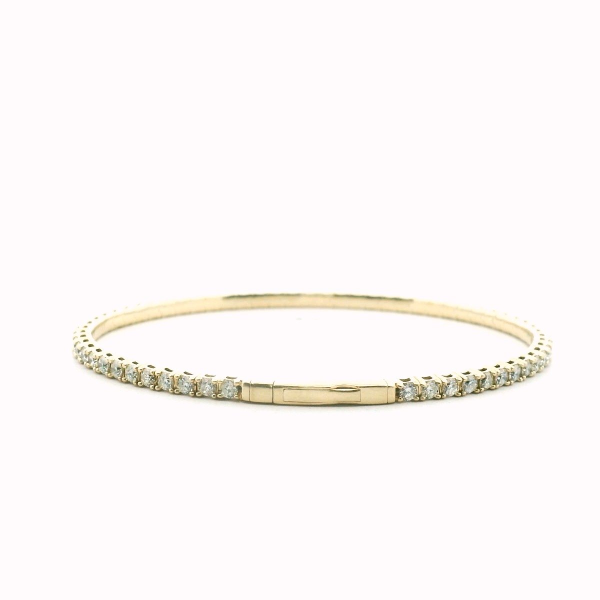 14K Yellow Gold Diamond Flexible Bracelet