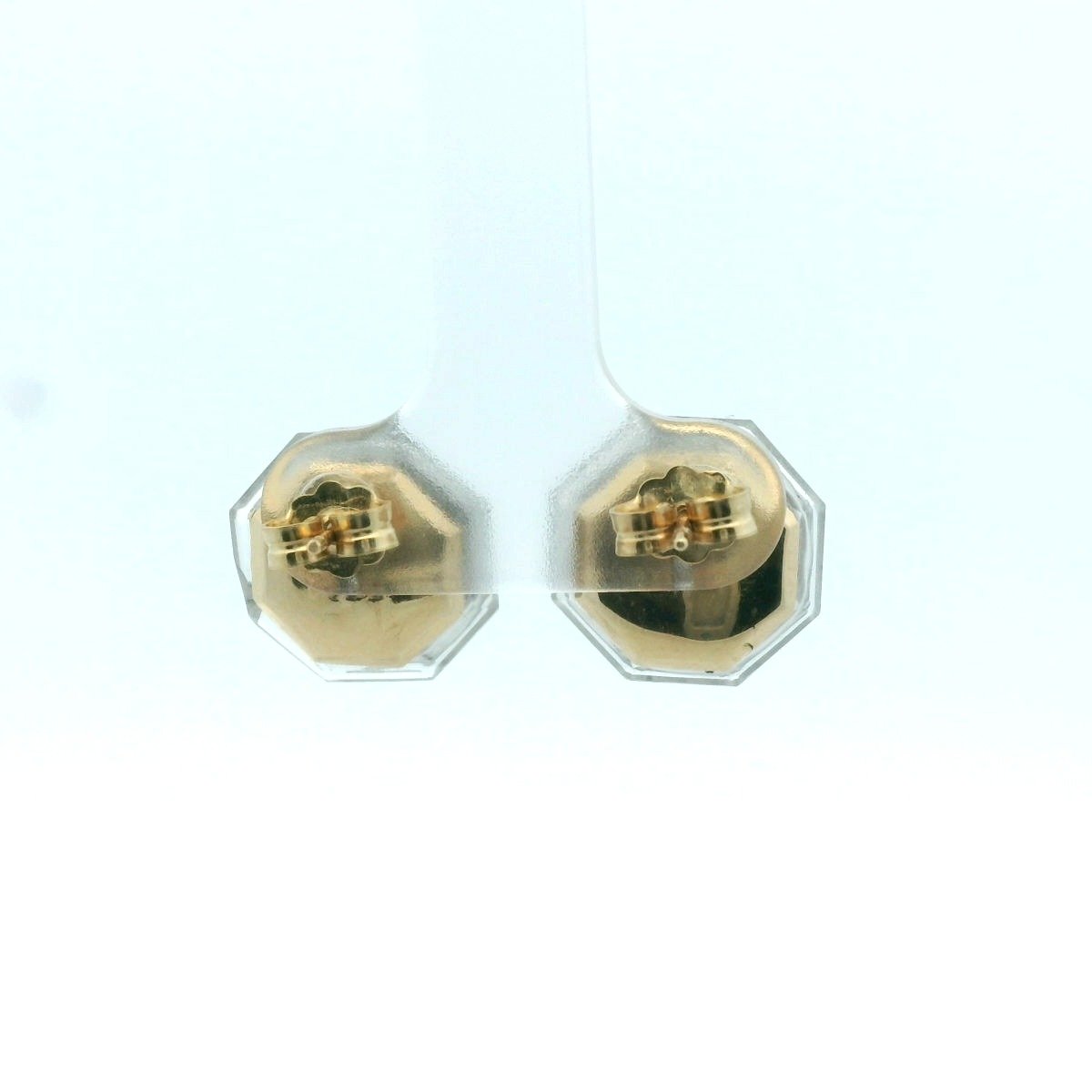 14K Yellow Gold & Platinum Diamond & Rock Crystal Earrings