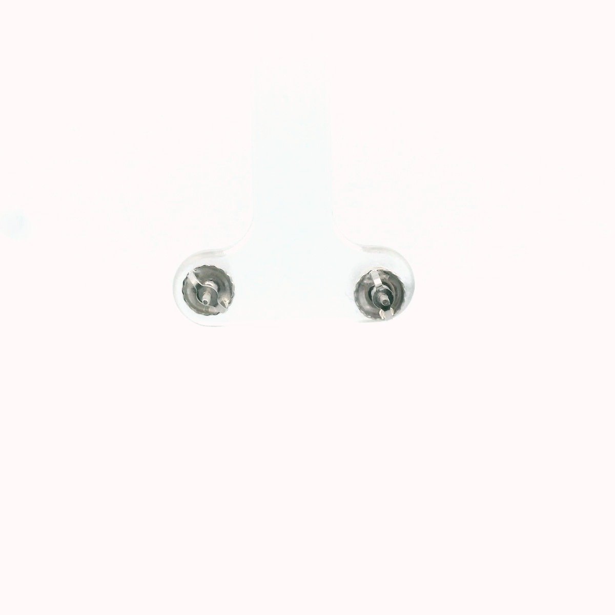 14K White Gold Diamond Stud Earrings