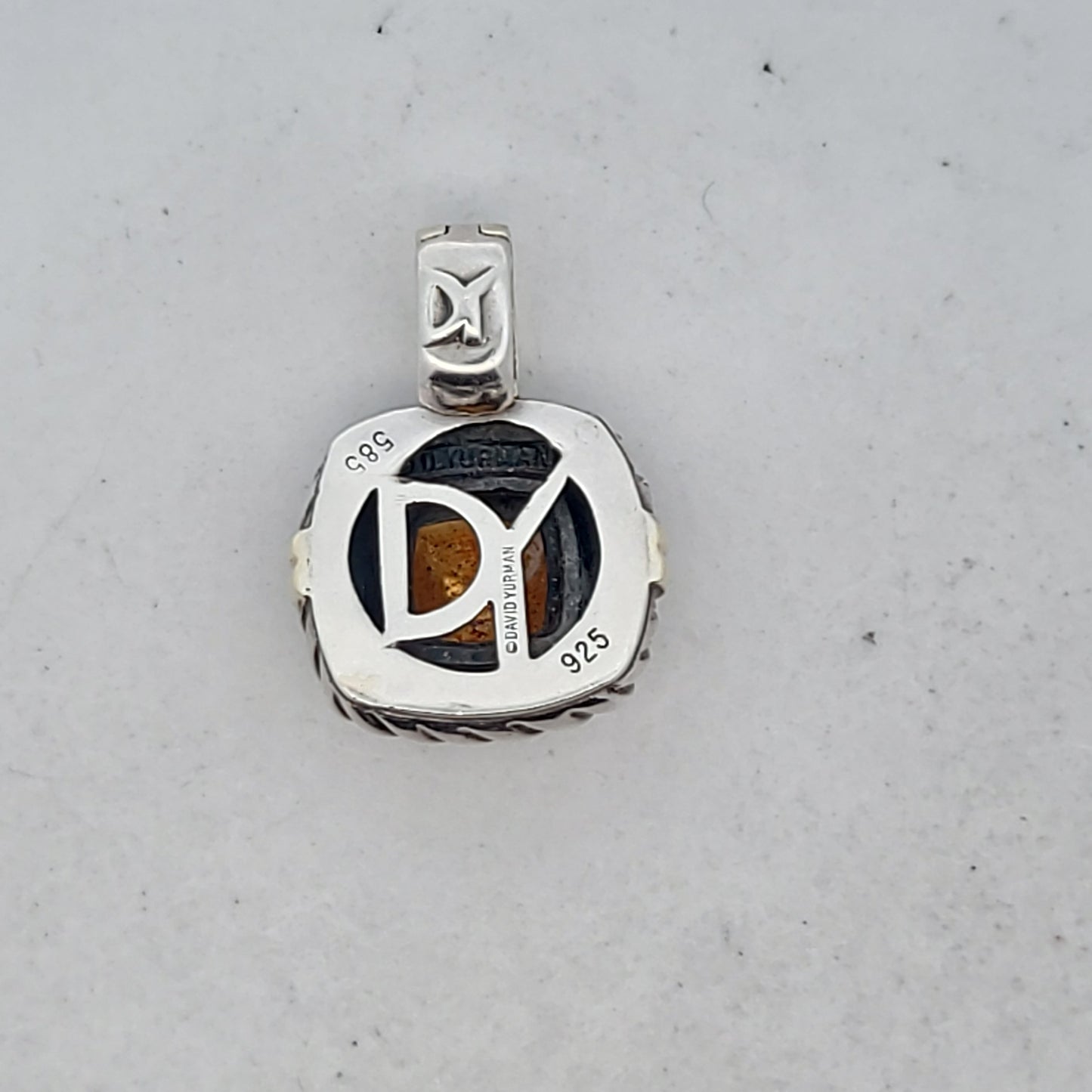 David Yurman 14K Gold & Sterling Silver Cable Enhancer Pendant
