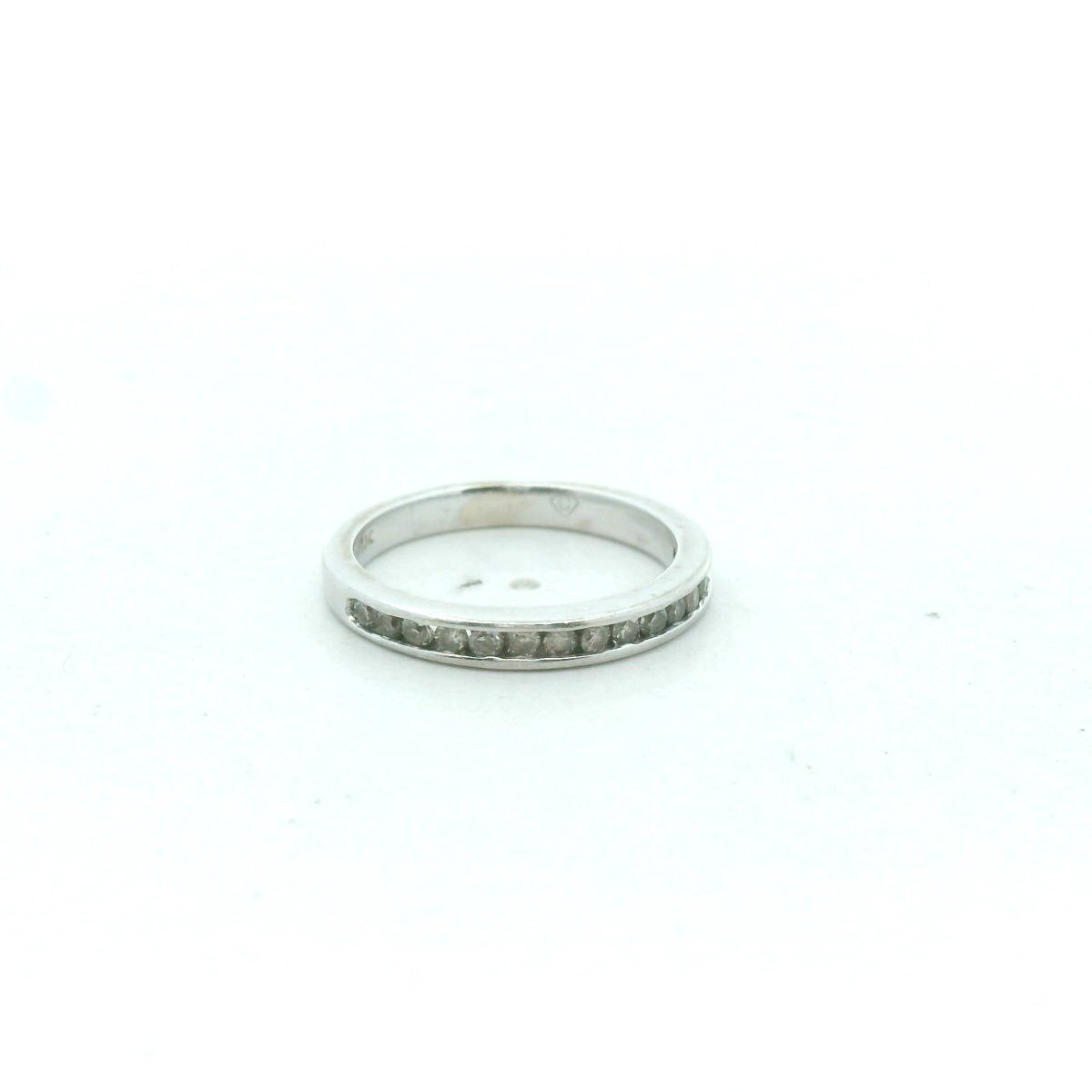 10K White Gold Diamond Half Band