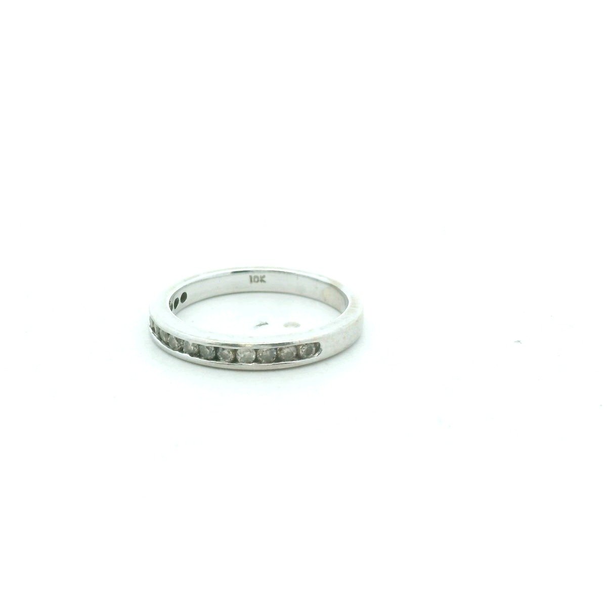 10K White Gold Diamond Half Band