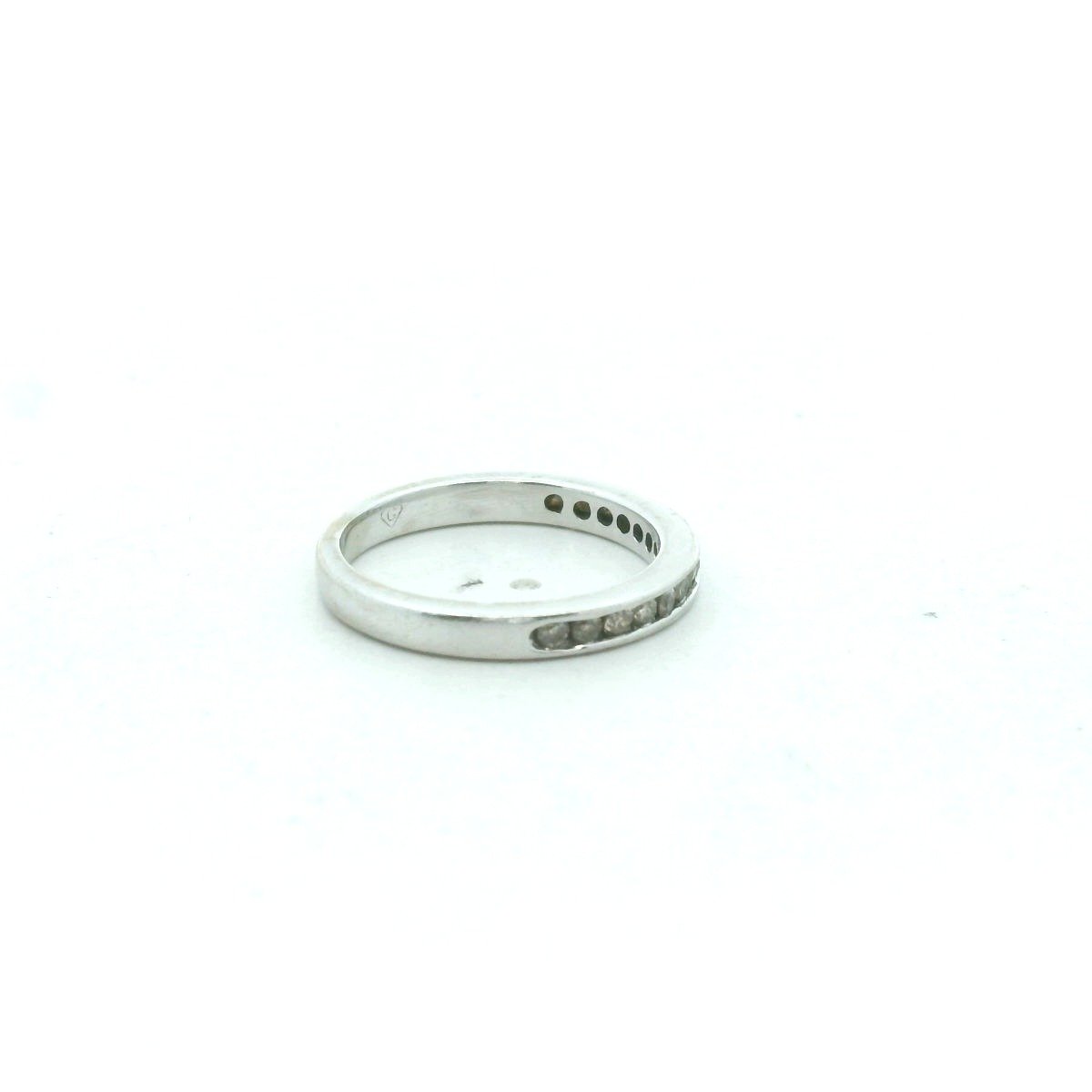 10K White Gold Diamond Half Band