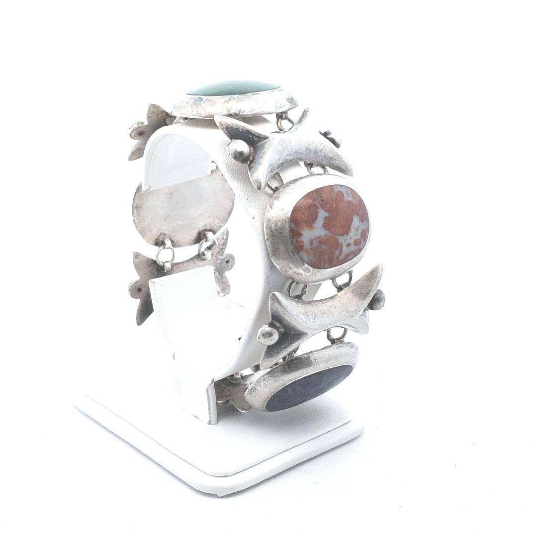 Estate $120 Sterling Silver Multi Stone Bracelet