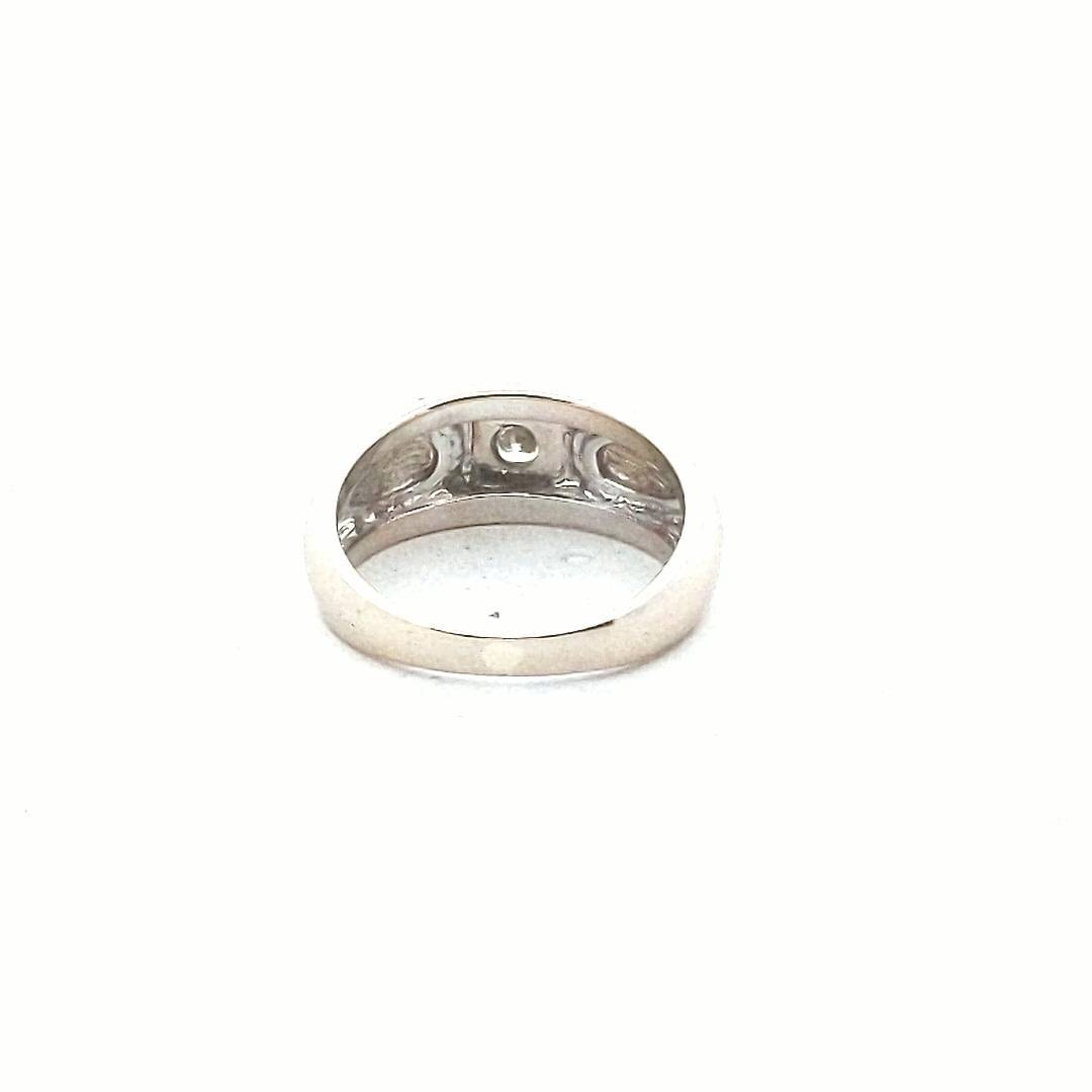 Estate $650 18K Two Tone Gold Diamond Yellow Gold Pear Shape Design Band