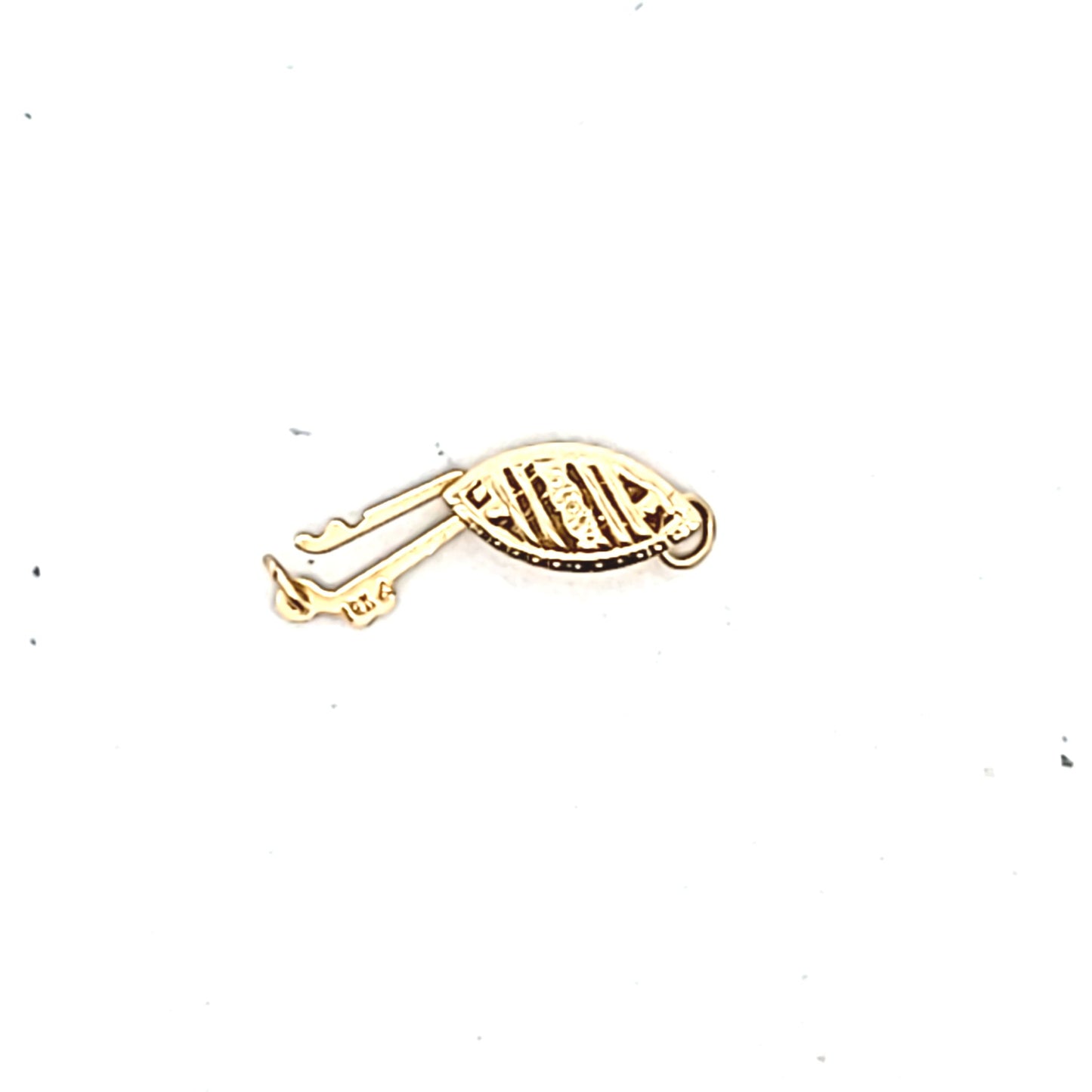 Vintage 14K Yellow Gold Filigree Fish-Hook Clasp for Pearls/Beads