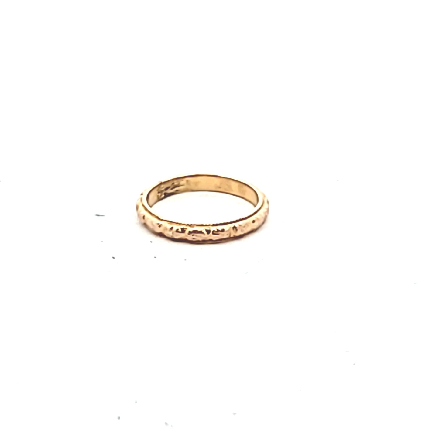 Antique 10K Yellow Gold Orange Blossom Pattern Baby Ring