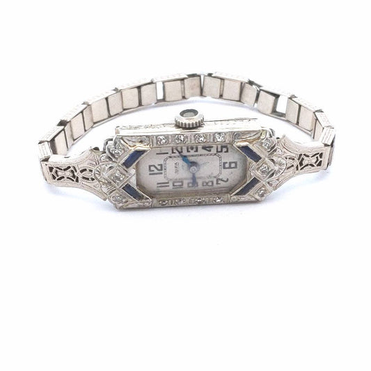 Estate $1200 18K Gold Filled Deco Wrist Watch