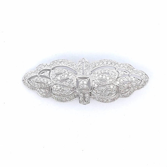 Estate $1800 14K White Gold Diamond Pin