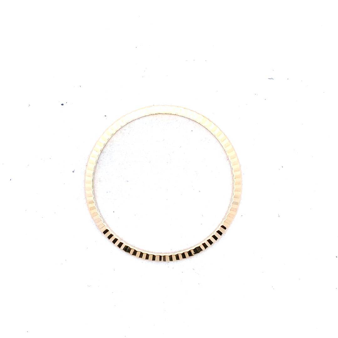 Designer 18K Yellow Gold Rolex Fluted Bezel Datejust