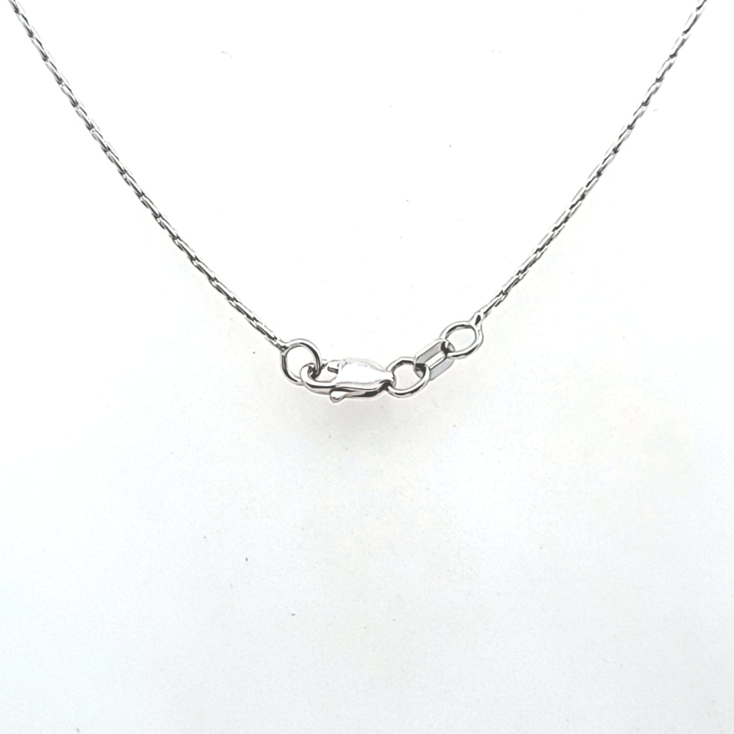 14K White Gold Natural Diamond Star of David Necklace