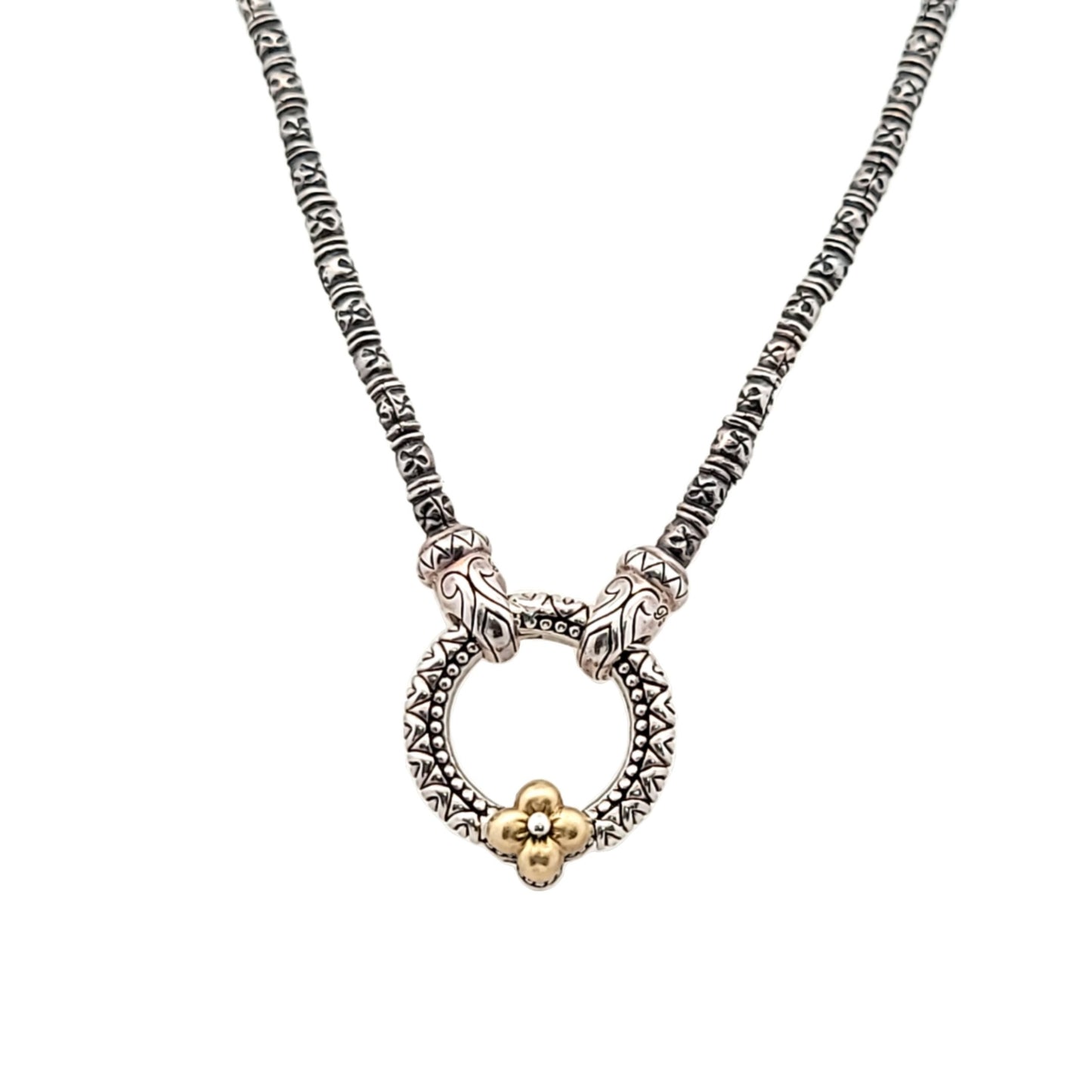 Bixby Sterling Silver & 18K Gold Circle Clasp Necklace