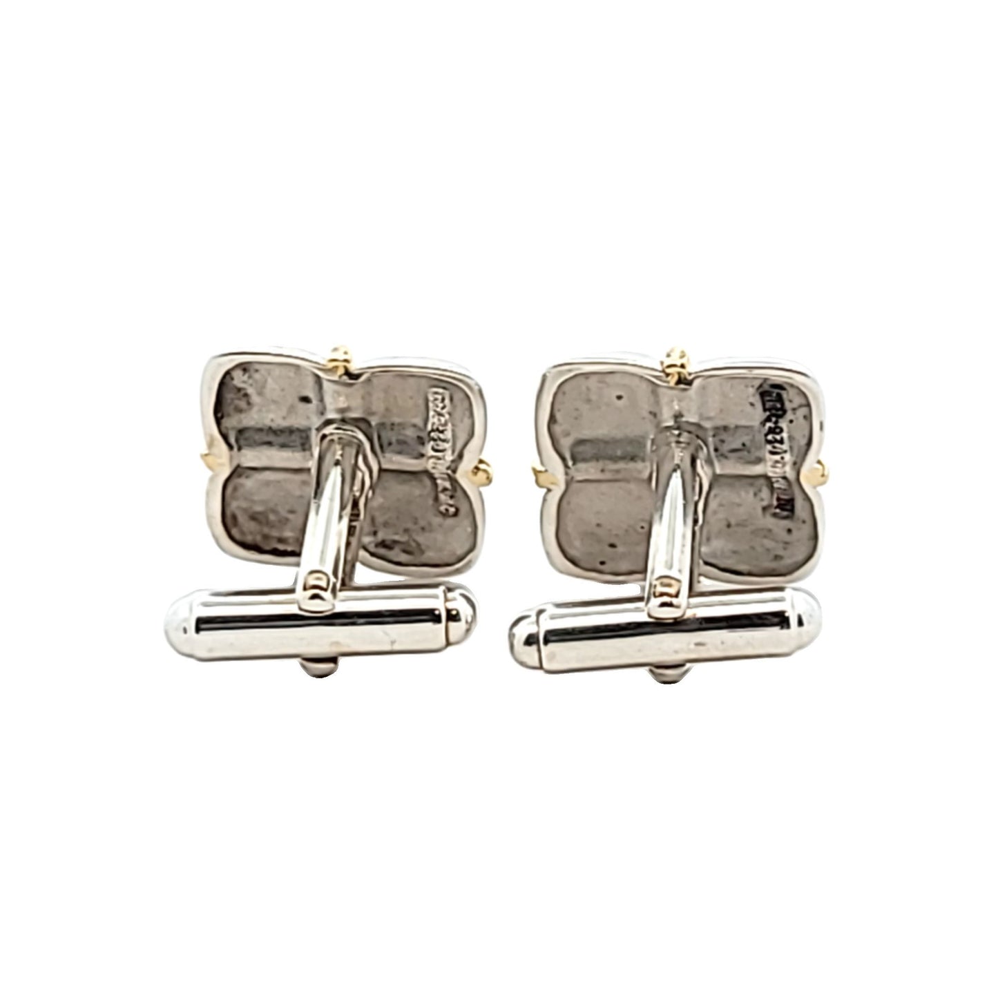 Tiffany & Co. 18K Yellow Gold & Sterling Silver Cufflinks