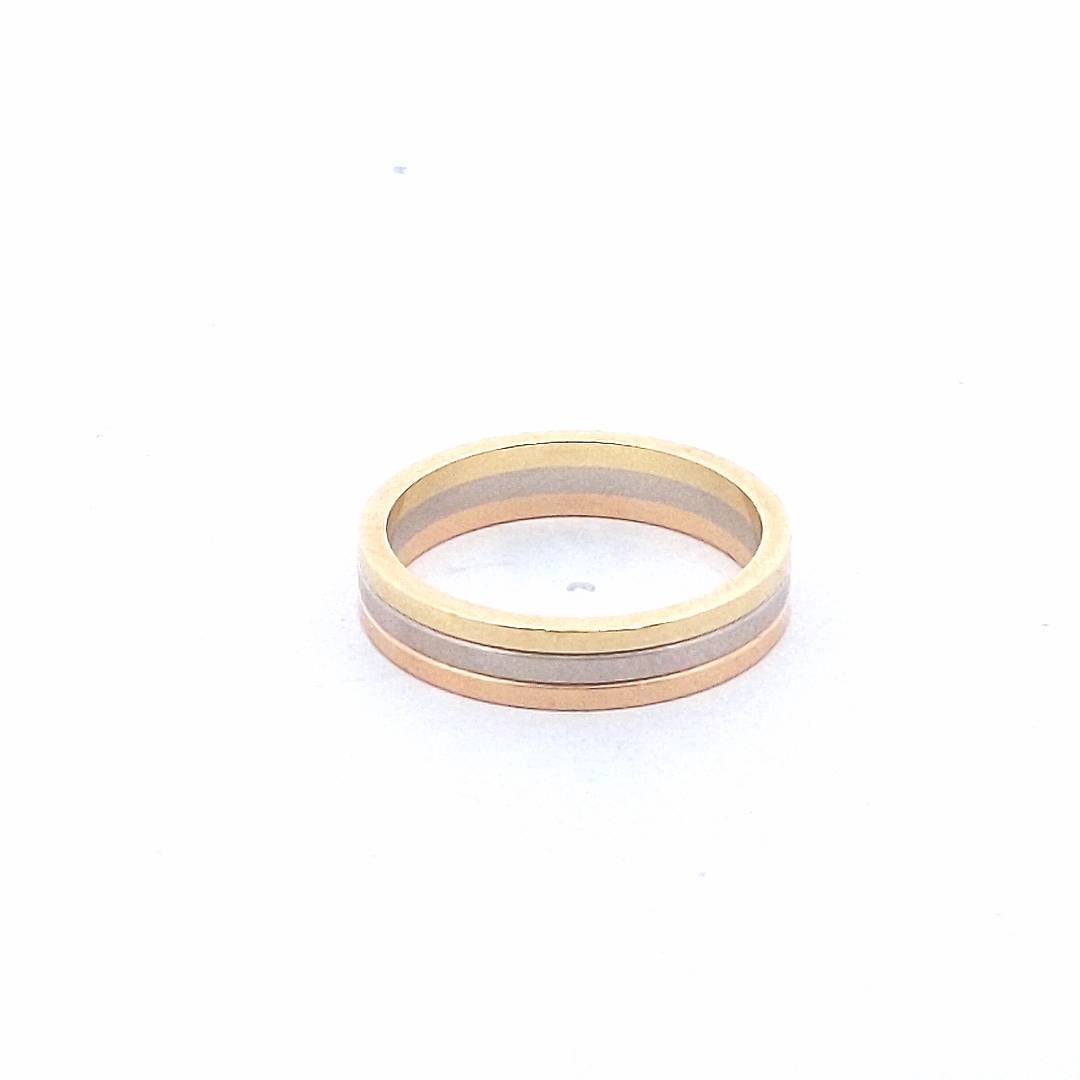 Designer $5000 18K Yellow Gold Cartier Trinity Wedding Band