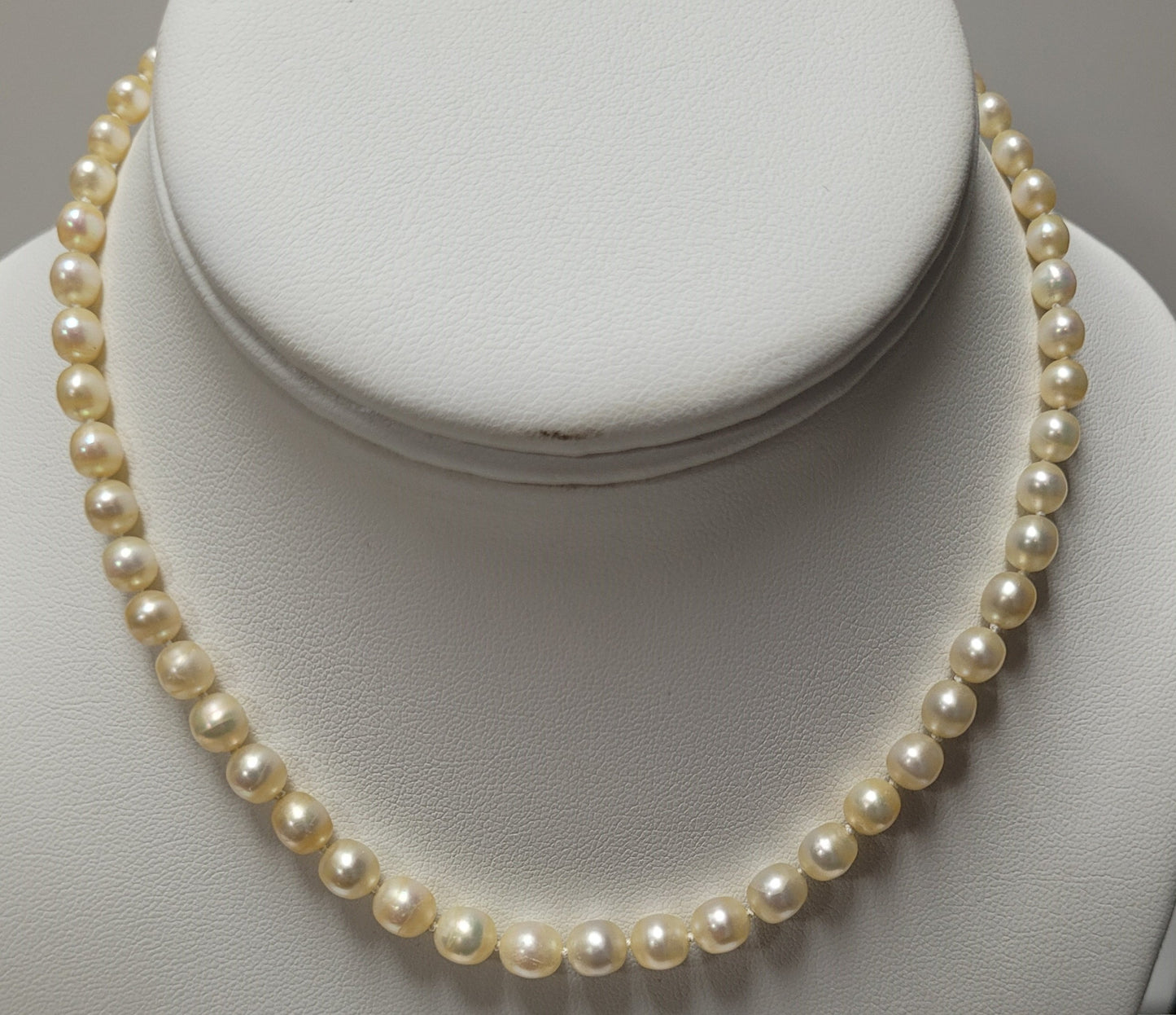 Antique Platinum Natural GIA Pearl & Diamond Necklace