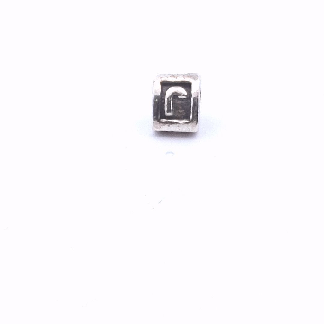 Designer Pandora Sterling Silver Block Letter J Charm