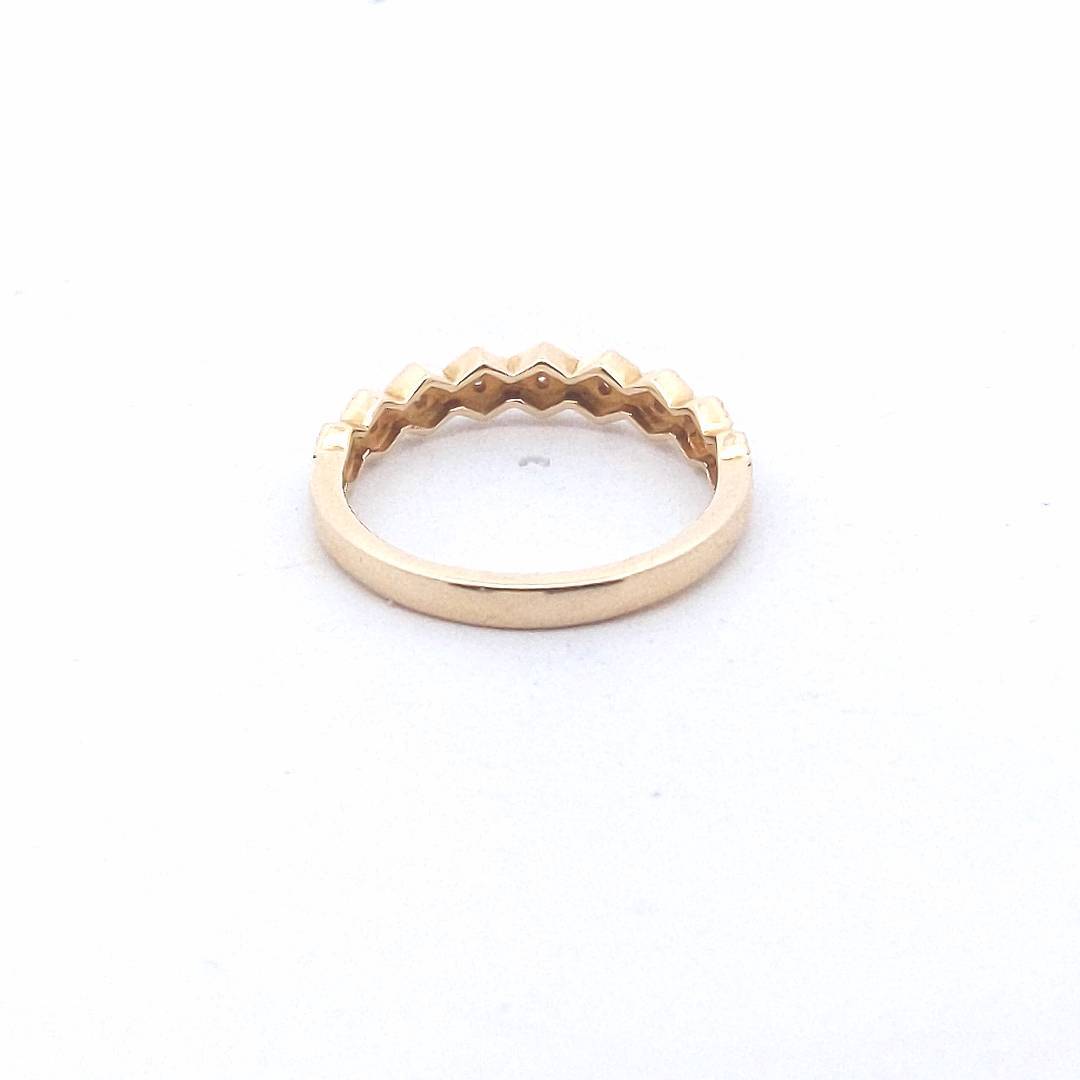 Estate $400 14K Yellow Gold Stackable Diamond Half-Band