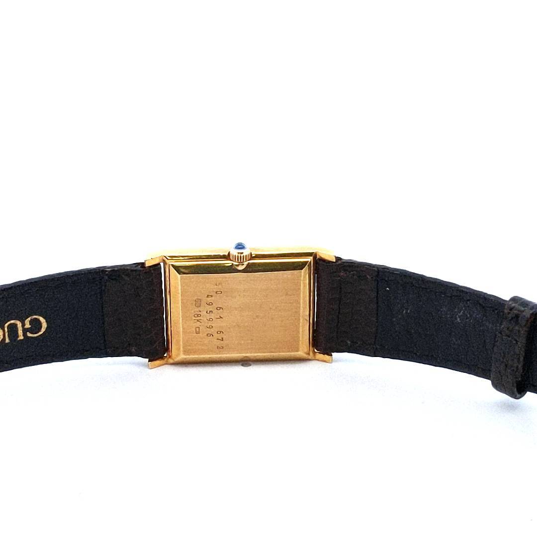 Designer $1000 18K Yellow Gold Concord Quartz Tank Watch