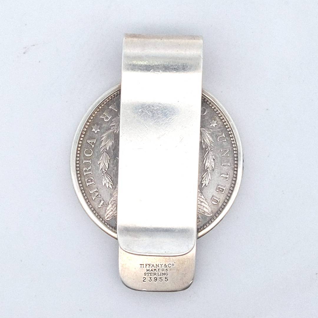 Designer $500 Sterling & 900 Silver Tiffany & Co. 1900 Morgan Dollar Money Clip